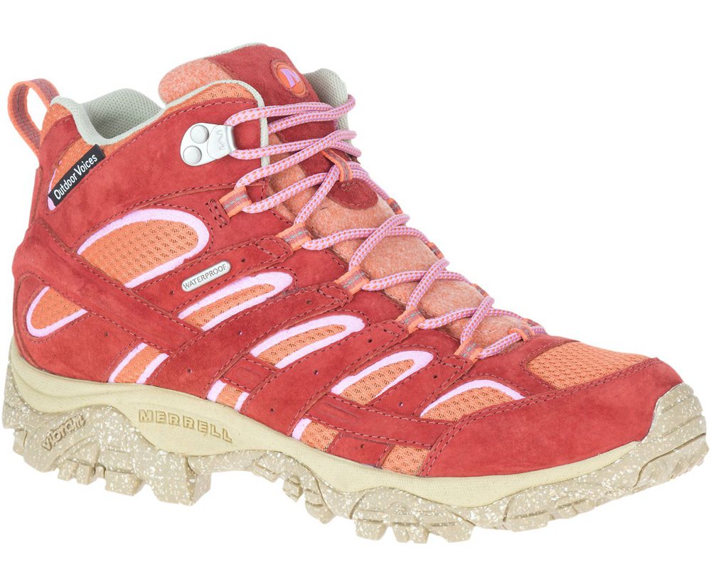 Merrell Støvler Herre - Moab 2 Mid Eco Waterproof X Outdoor Voices - Orange - PLX465901
